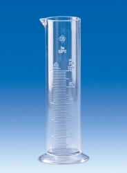 Цилиндр мерный VITLAB, 25 мл, класс B, рельефная шкала, SAN