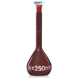 Колба мерная Brand BLAUBRAND 100 мл, класс А, тёмное стекло, NS 14/23, с пробкой PP, с индивидуальным сертификатом