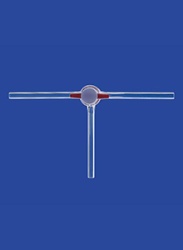 Кран трехходовой Lenz NS18,8, диаметр отверстия 2,5 мм, PTFE
