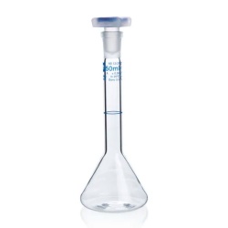 Колба мерная Brand BLAUBRAND трапециевидная 2 мл, класс А, светлое стекло, NS 7/16, с пробкой PP, с сертификатом партии
