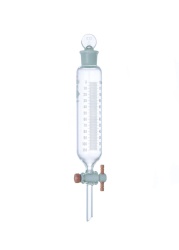 Воронка капельная цилиндрическая Kimble 125 мл, с градуировкой, PTFE кран, с пробкой, стекло