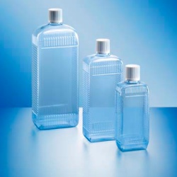 Бутыль Kautex узкогорлая 500 мл, PVC, прямоугольная, Ø 25 мм, прозрачный цвет, без крышки