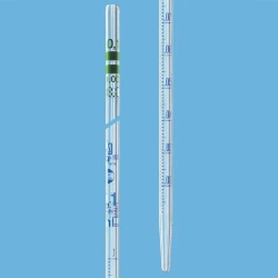 Пипетка градуированнная Brand BLAUBRAND 0,2 мл : 0,002 мл, класс A, ноль снизу, синяя градуировка, стекло