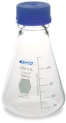 Колба коническая Kimble 1000 мл, GL 45, стекло, с защитным покрытием KimCote