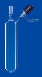 Пробирка круглодонная для азота Lenz 250 мл, керн NS14/23, PTFE игольчатый кран, стекло