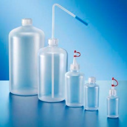 Бутыль Kautex узкогорлая 1000 мл, LDPE, круглая с высокими плечами, Ø 28 мм, естественный цвет, без крышки