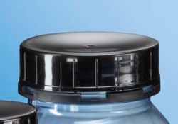 Крышка винтовая Kautex, PP, с защитным кольцом и вставкой из PE пены, черная, Ø 40 мм, для широкогорлых контейнеров объемом 100 мл