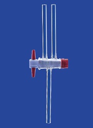 Кран двухходовой Lenz NS18,8, диаметр отверстия 4,0 мм, PTFE