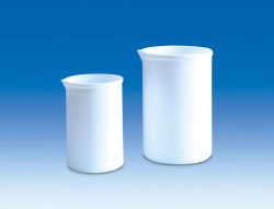 Стакан мерный VITLAB 100 мл, белый, PTFE